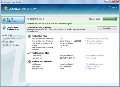 windows live onecare download